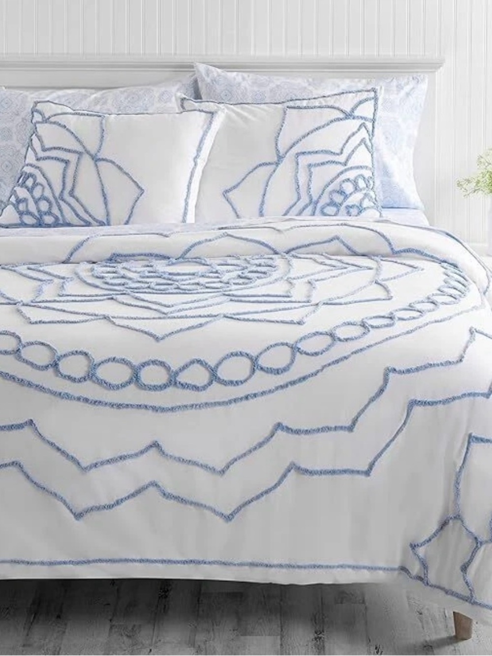 3 Pc Duvet Cover Set Martha Stewart 100% Cotton Luxurious Comforter Cover Queen